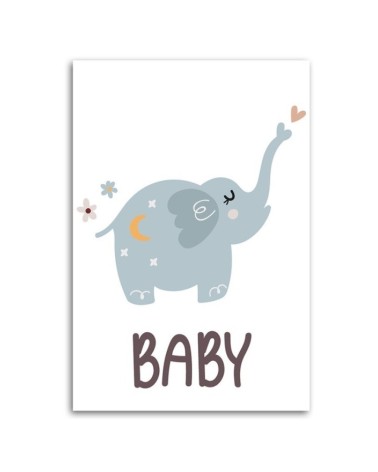 Bild auf Leinwand - Elefant für Kinder Boho | Feeby