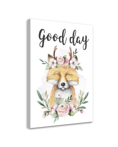 Print Canvas painting - Fox Flowers For children | FEEBY
