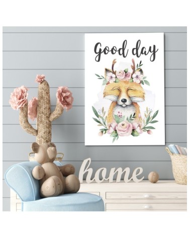 Obraz drukowany - Lis Kwiaty Dla dzieci | FEEBY