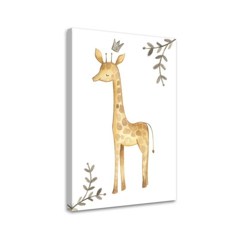 Wandbild für Wohnzimmer - Giraffe für Kinder | Feeby