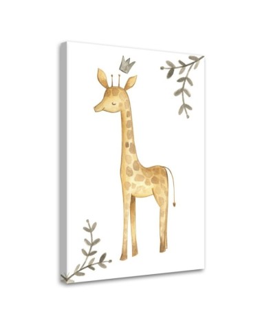 Wandbild für Wohnzimmer - Giraffe für Kinder | Feeby