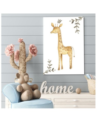 Wandbild für Wohnzimmer - Giraffe für Kinder | Feeby