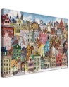 Obraz dziecięcy - Kolorowe miasto | FEEBY