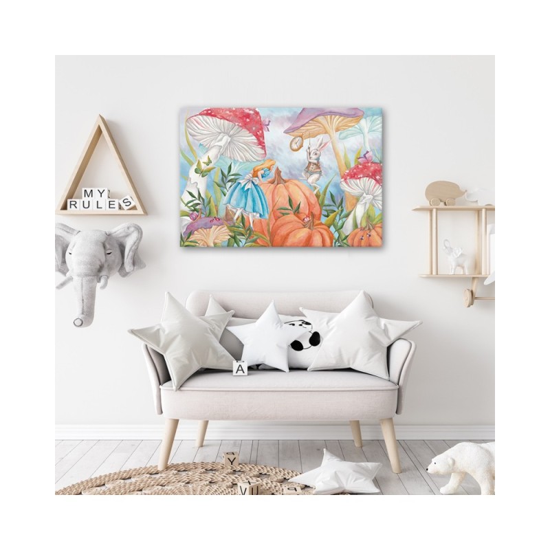 Modernes Wandbild - Little Alice im Land der Wunder | Feeby