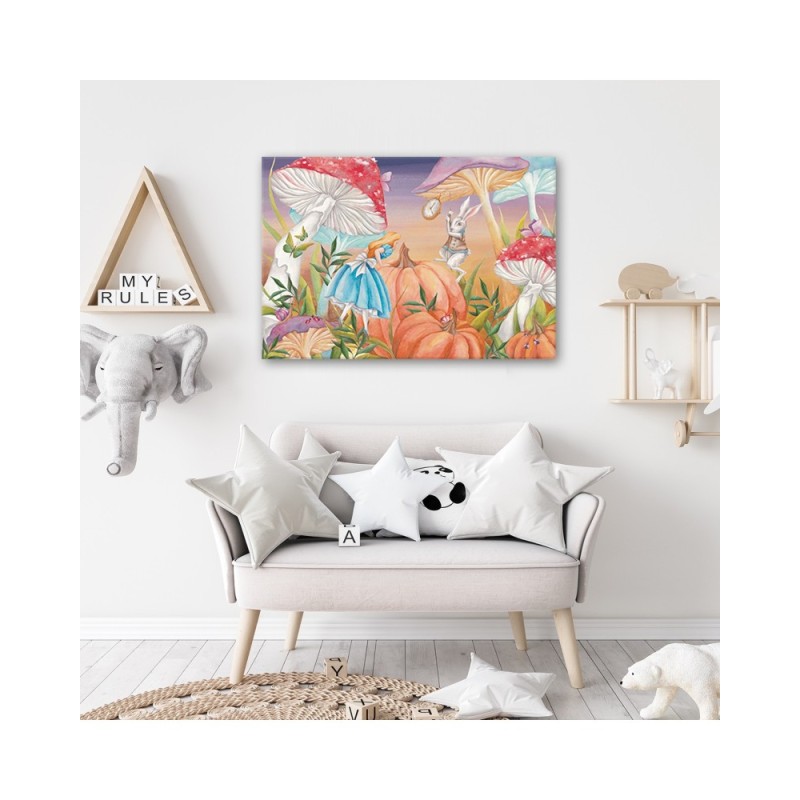Modernes Wandbild - Little Alice im Land der Wunder | Feeby