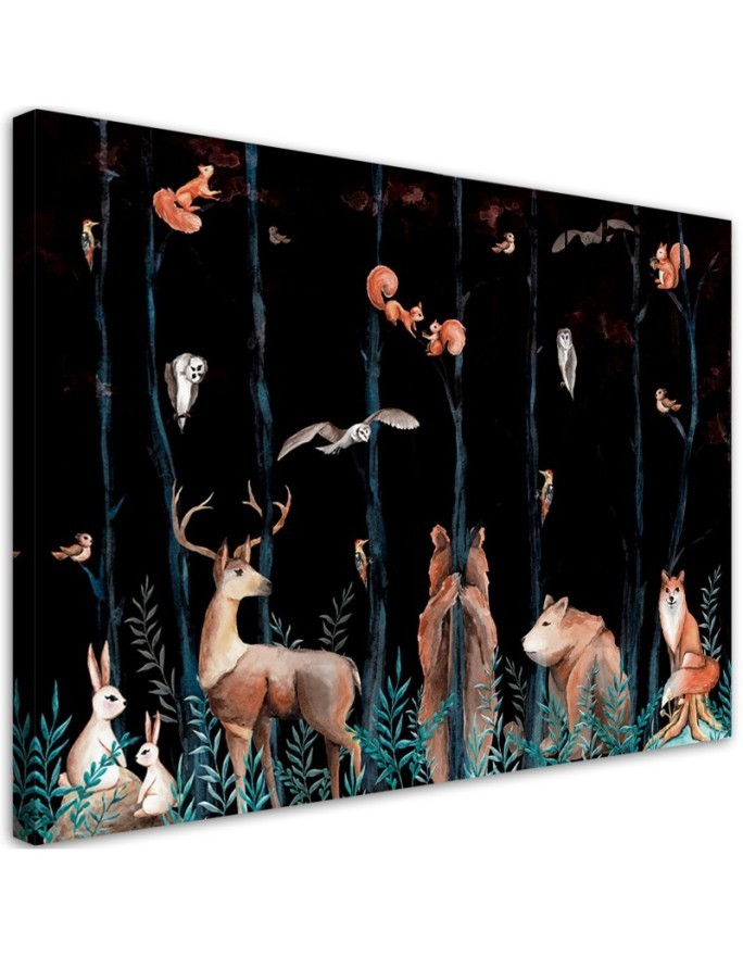Canvas prints for children - Forest animals deer bear fox | FEEBY