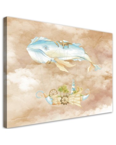 Leinwandbild - Fliegerwal und Schiff | Feeby