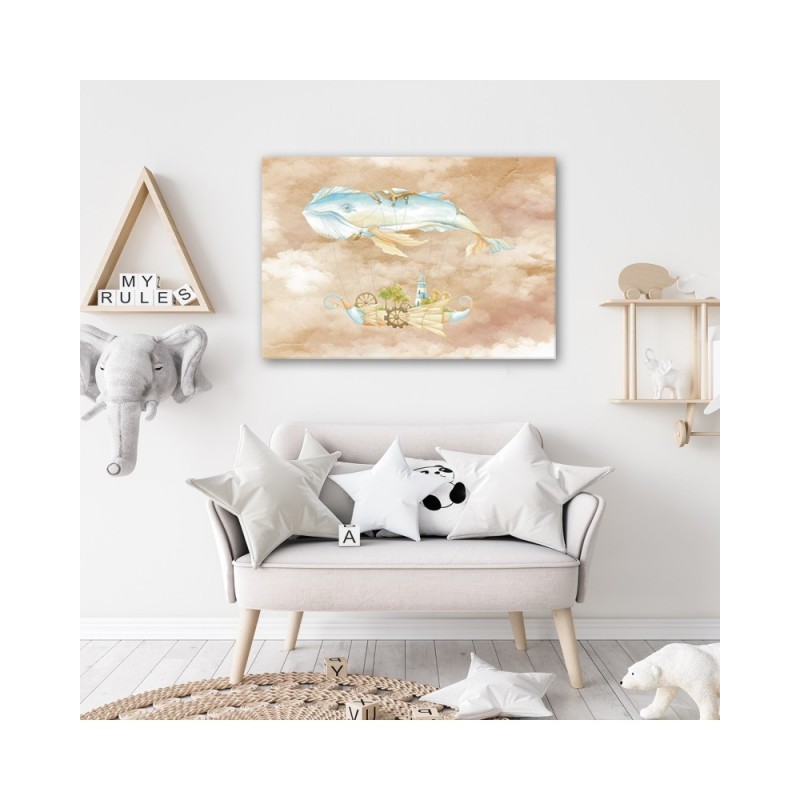 Leinwandbild - Fliegerwal und Schiff | Feeby