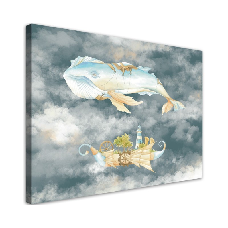 Bild auf Leinwand - Fliegerwal und Schiff | Feeby