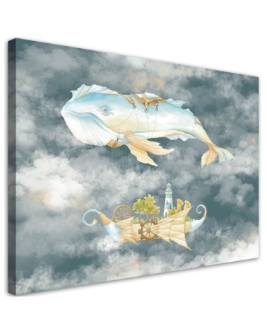 Bild auf Leinwand - Fliegerwal und Schiff | Feeby