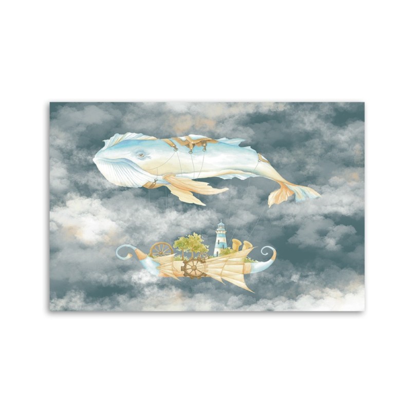 Bild auf Leinwand - Fliegerwal und Schiff | Feeby