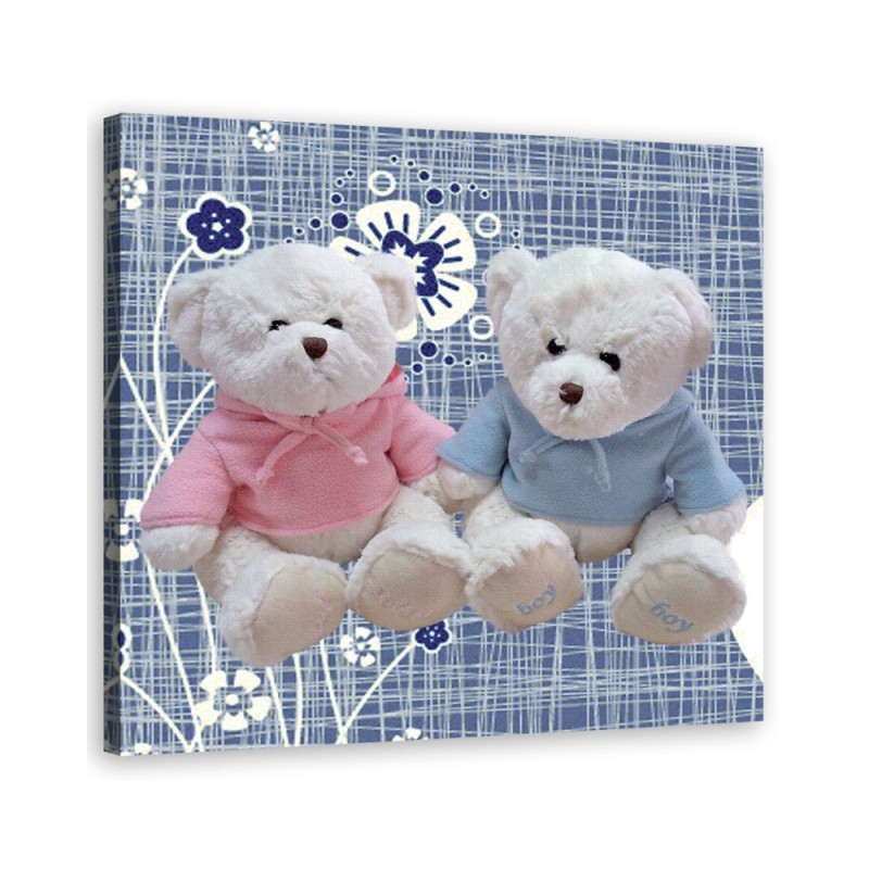 Leinwanddruck - Zwei Teddybären | Feeby