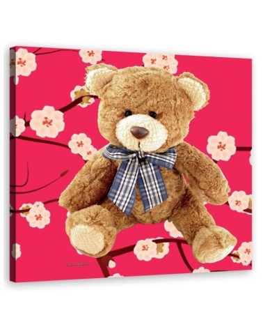 Canvas prints for children's, kids room - Plush teddy bear | FEEBY