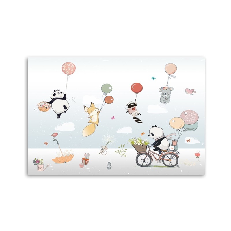 Modernes Wandbild - Bunte Luftballons Tiere | Feeby