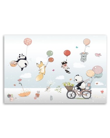 Modernes Wandbild - Bunte Luftballons Tiere | Feeby