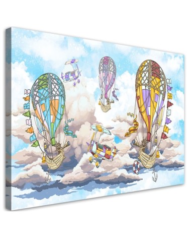 Children's Canvas prints - Colourful air balloons | FEEBY