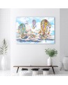 Children's Canvas prints - Colourful air balloons | FEEBY