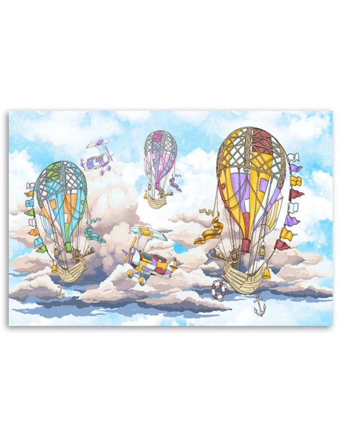 Obrazy dla dziecka na ścianę - Kolorowe balony powietrzne | FEEBY