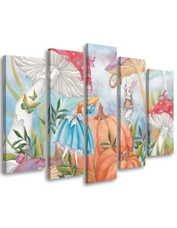 Leinwandbild - Little Alice im Land der Wunder | Feeby