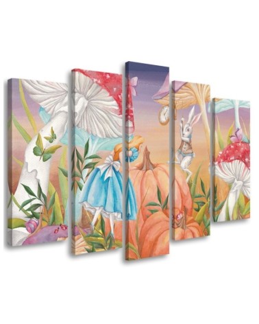 Wandbild für Wohnzimmer - Little Alice im Land der Wunder | Feeby