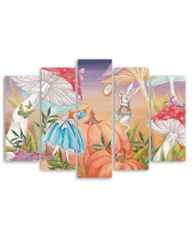 Wandbild für Wohnzimmer - Little Alice im Land der Wunder | Feeby