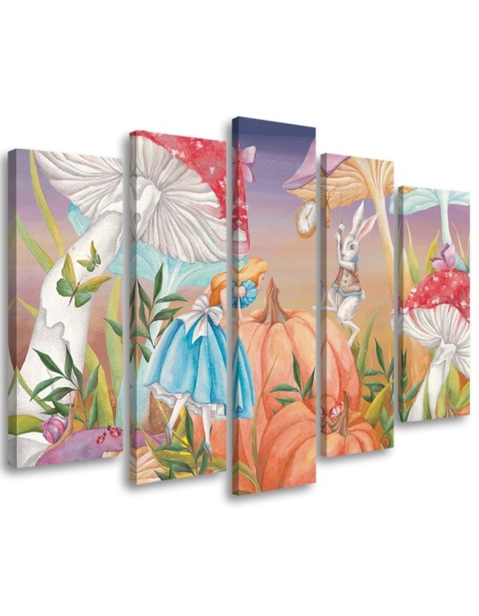 Modernes Wandbild - Little Alice im Land der Wunder | Feeby