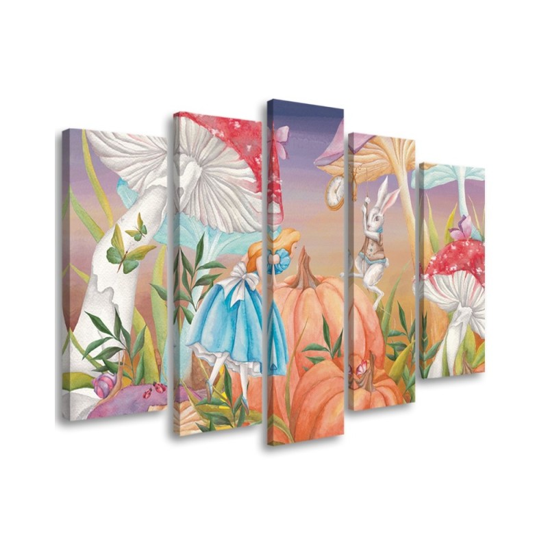 Modernes Wandbild - Little Alice im Land der Wunder | Feeby