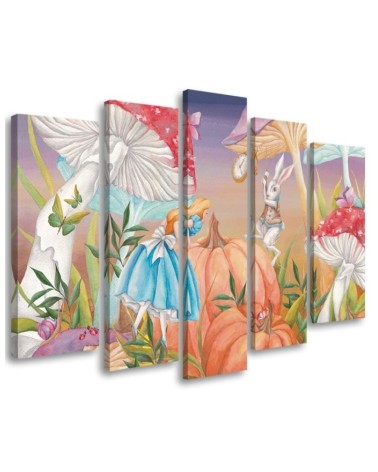 Children's painting five-part - Little Alice in the land of wonders | FEEBY