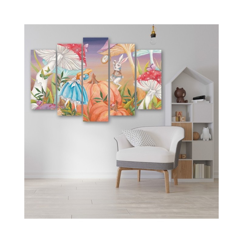 Modernes Wandbild - Little Alice im Land der Wunder | Feeby