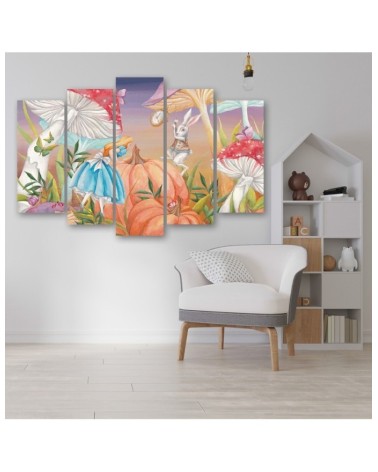 Modernes Wandbild - Little Alice im Land der Wunder | Feeby