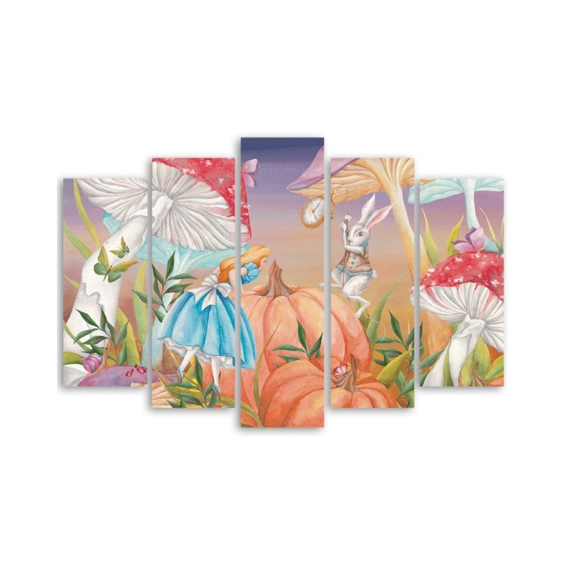 Modernes Wandbild - Little Alice im Land der Wunder | Feeby