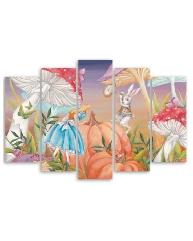 Modernes Wandbild - Little Alice im Land der Wunder | Feeby