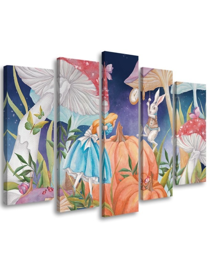 Modernes Wandbild - Little Alice im Land der Wunder | Feeby