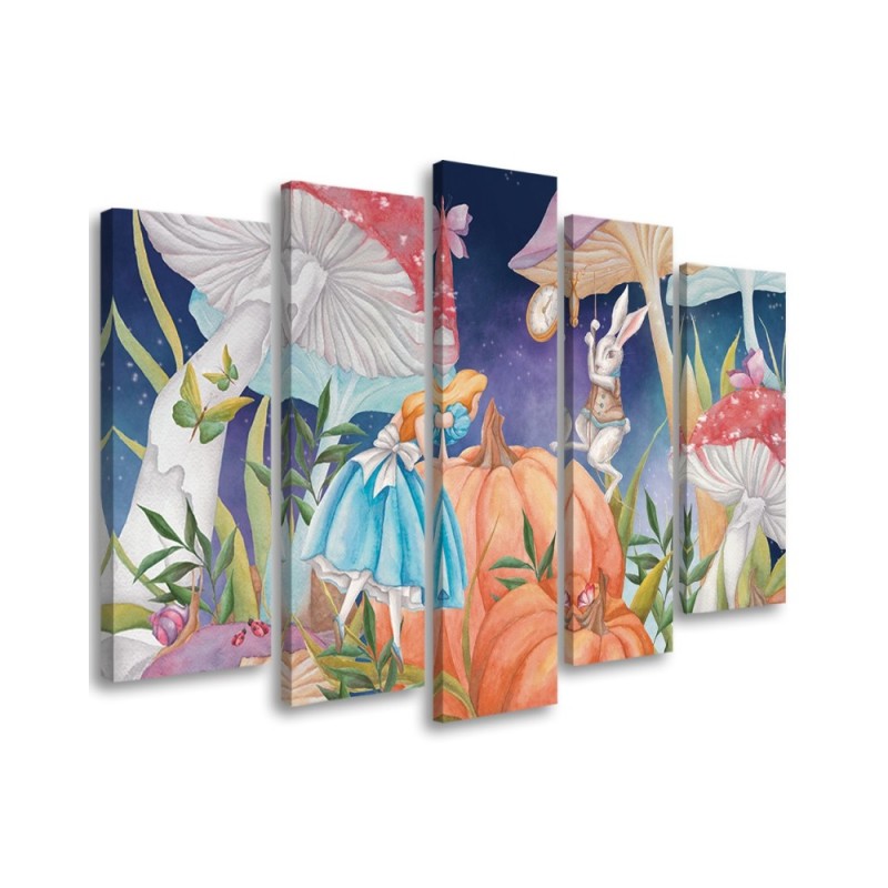 Modernes Wandbild - Little Alice im Land der Wunder | Feeby