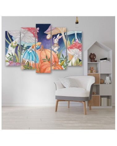 Modernes Wandbild - Little Alice im Land der Wunder | Feeby