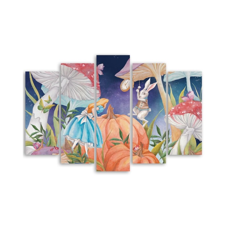 Modernes Wandbild - Little Alice im Land der Wunder | Feeby