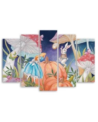 Modernes Wandbild - Little Alice im Land der Wunder | Feeby