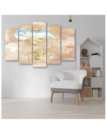 Leinwandbild - Fliegerwal und Schiff | Feeby