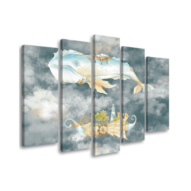 Modernes Wandbild - Fliegerwal und Schiff | Feeby