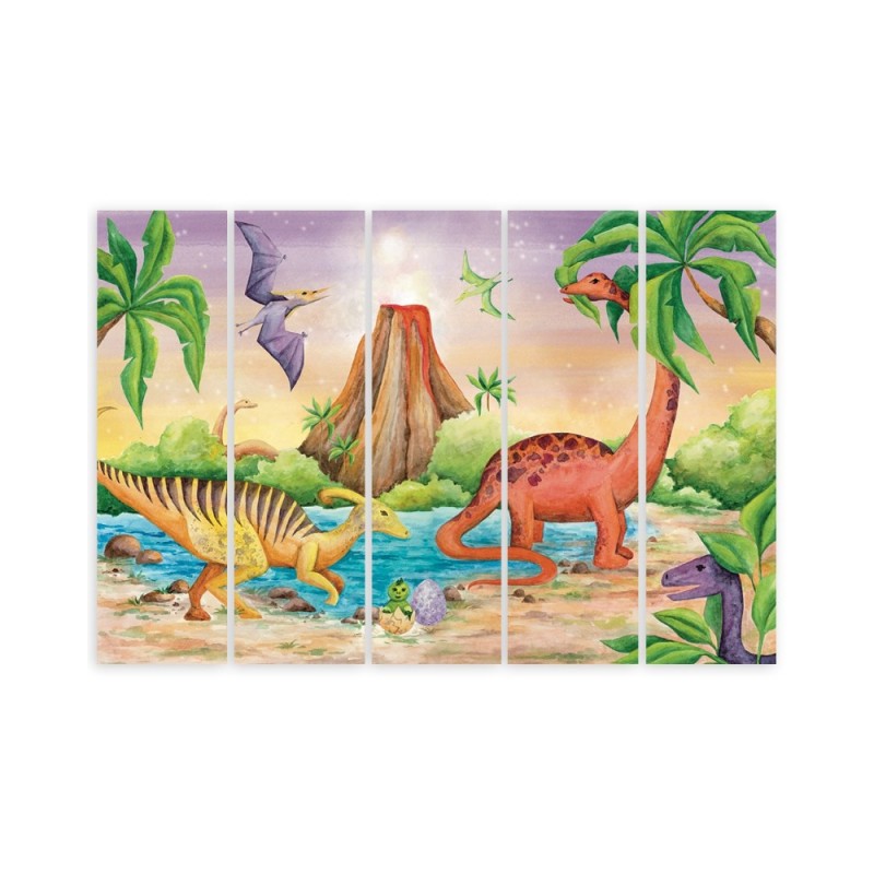 Leinwandbild - Dinosaurier am See | Feeby