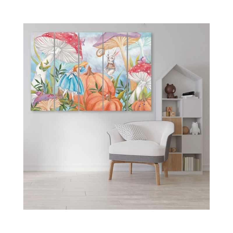 Modernes Wandbild - Little Alice im Land der Wunder | Feeby