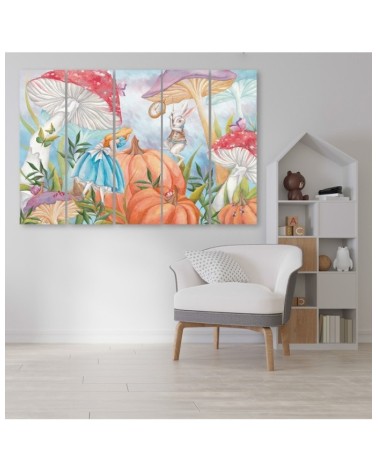 Modernes Wandbild - Little Alice im Land der Wunder | Feeby