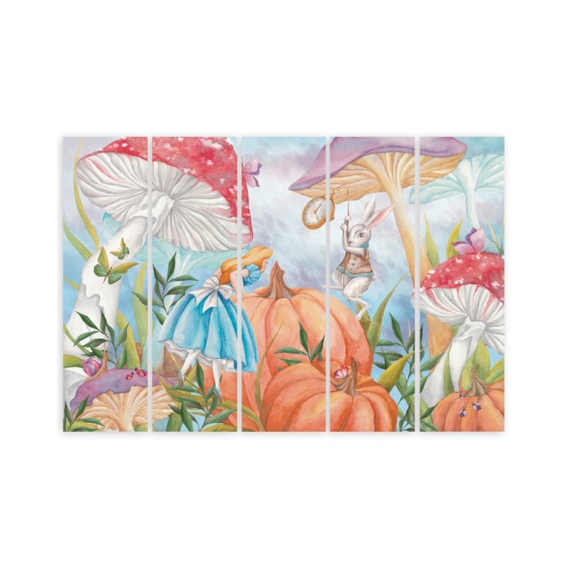 Modernes Wandbild - Little Alice im Land der Wunder | Feeby