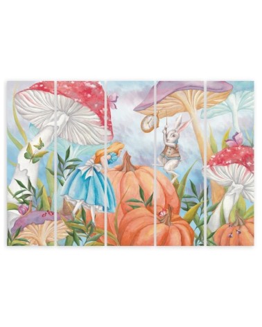 Modernes Wandbild - Little Alice im Land der Wunder | Feeby