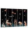 Children's painting five parts - Forest animals deer bear fox | FEEBY