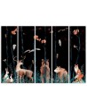 Children's painting five parts - Forest animals deer bear fox | FEEBY