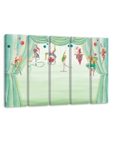 Children's room Canvas painting 5 parts - Circus acrobats | FEEBY