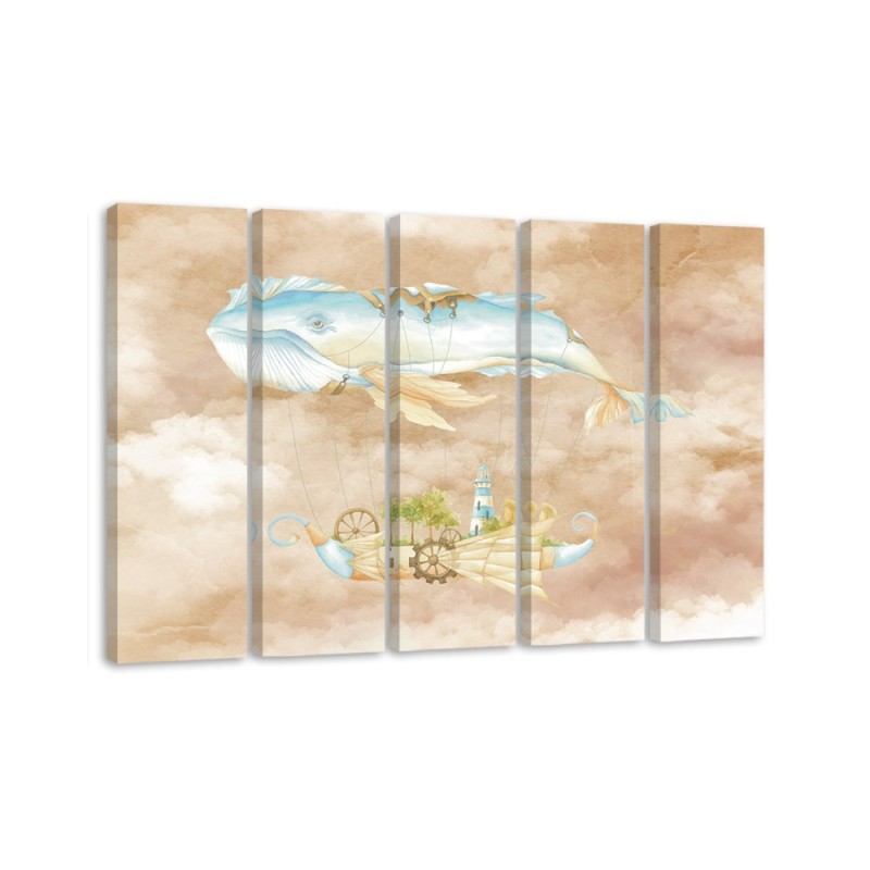 Leinwanddruck - Fliegerwal und Schiff | Feeby