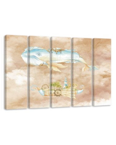 Leinwanddruck - Fliegerwal und Schiff | Feeby