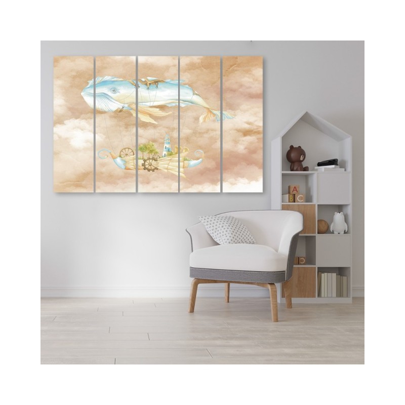 Leinwanddruck - Fliegerwal und Schiff | Feeby